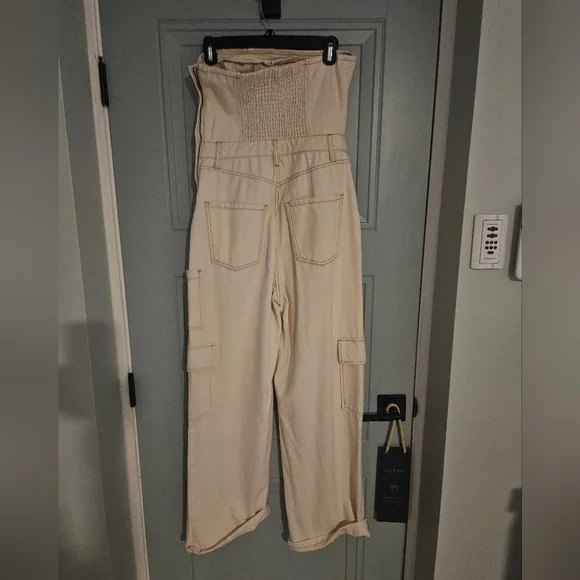 Wild Fable Cream Strapless Jumpsuit - Picture 5 of 5